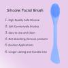 2 in 1 Facial Cleansing Brush&Silicone Face Mask Applicator, 2PCS Face Mask Brush Face Scrubber for Exfoliating, Massaging, Remove Blackheads, Applicator for Mud, Body Lotion, DIY Mask, Blue & Grey view 3