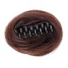 Bun, Mini Cat Ear Claw Clip for Messy Bun, Synthetic Hair Wig Accessory for Women(Brown red) view 1