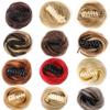 Bun, Mini Cat Ear Claw Clip for Messy Bun, Synthetic Hair Wig Accessory for Women(Brown red) view 3