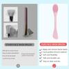 Pore Scrubber, Double-End Silicone Face Mask Brush Silicone Face Scrubber, 2Pcs Soft Mask Applicator Tool for Facial Mud,Facial Cleansing Brushes for Makeup Skincare Removal, Pink and Grey view 3