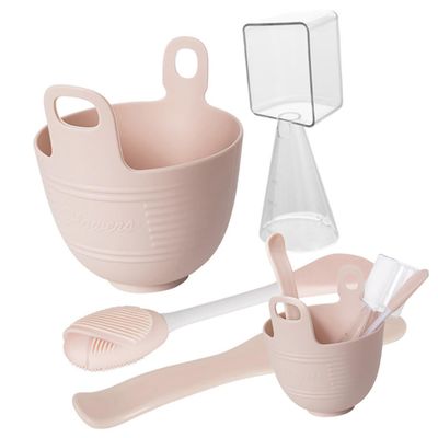 ASAKKURA 2sets Face Mask Mixing Bowl Silicone Facial Mask Tools Brush for Easy Application and Easy to Clean for Women Skincare Routine