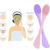2 in 1 Facial Cleansing Brush&Silicone Face Mask Applicator, 2PCS Face Mask Brush Face Scrubber for Exfoliating, Massaging, Remove Blackheads, Applicator for Mud, Body Lotion, DIY Mask, Pink & Purple view 4