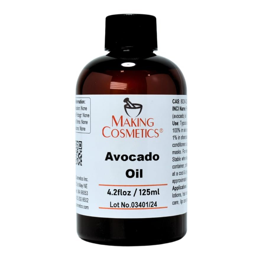 MakingCosmetics Avocado Oil - 4/2 fl oz / 125ml - Cosmetic Ingredient - Skin & Hair Care