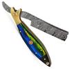 QURESHI KNIFES - Professional Straight Razor with Leather Strop - Straight Edge Barber Razor Premium for Men & Women Stylish (Damascus Steel Blade) (Fish) view 1