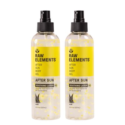 Raw Elements After Sun Body Gel Skin Care with Aloe Balls 2PK