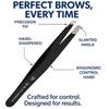 Beauty Power Professional Precision Slant Tweezers for Women Facial Hair - Tweezers for Men & Women, Eyebrow Tweezer for Ingrown Hair Blackhead & Splinter Removal - Black view 2