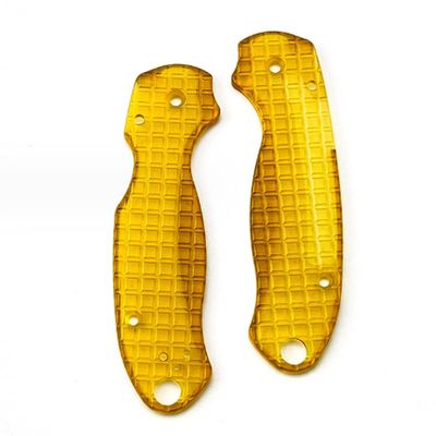 1 Pair Custom Ultem Scales Replacement Fits for C223 Para 3, Clear PEI Handle Patch