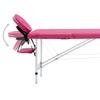 CHARMMA Foldable Massage Table 2 Zones Aluminum Pink,Massage Tables-110194 view 4