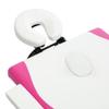 CHARMMA Foldable Massage Table 4 Zones Wood White and Pink,Massage Tables-110226 view 4