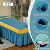Green,180 * 70cm(S),LDLCYCN Massage Table Bed Skirt with Face Hole Massage Bed Fitted Sheet Full Wrap Reusable Beauty Bed Cover Massage Couch Cover Spa Bed Cover for Salon Massage Washable view 4