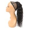 100% Real Human Hair Ponytail Wrap Around Hair Extensions Water Wave, Magic Paste Natural Wavy Deep Curly Ponytail for Black Women (Curly, 22 inch) view 2