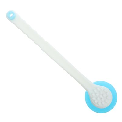 ARTSEWPLY 360degree Rotary Silicone Bath Brush Long Handle for Boy Girl Sky Blue Back Shower Scrubber for Easy Cleaning and Skin Revitalization