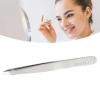 Eyebrow with Comb, Multi Purpose Eyebrow Tweezers, Professional Stainless Steel Slant Tip Tweezer for Eyebrows or Hair (Silver) view 2