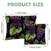 2Pcs Shrapnel Pouch for Purse, Grapes and Green Leaves-2023 Waterproof Makeup Bag, Portable Pouch for Women Gifts view 2