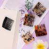 5pcs French Hair Side Comb, Leopard Small French Side Comb Decorative Twist Bun Hold Clips Hair Styling Accessories for Girls Women (5 Styles) view 4
