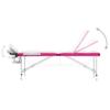 CHARMMA 3-Zone Foldable Massage Table Aluminum White and Pink,Massage Tables-110242 view 4