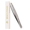 Beauty Power Professional Precision Slant Tweezers for Women Facial Hair - Tweezers for Men & Women, Eyebrow Tweezer for Ingrown Hair Blackhead & Splinter Removal - Grey view 1