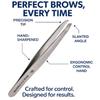Beauty Power Professional Precision Slant Tweezers for Women Facial Hair - Tweezers for Men & Women, Eyebrow Tweezer for Ingrown Hair Blackhead & Splinter Removal - Grey view 2
