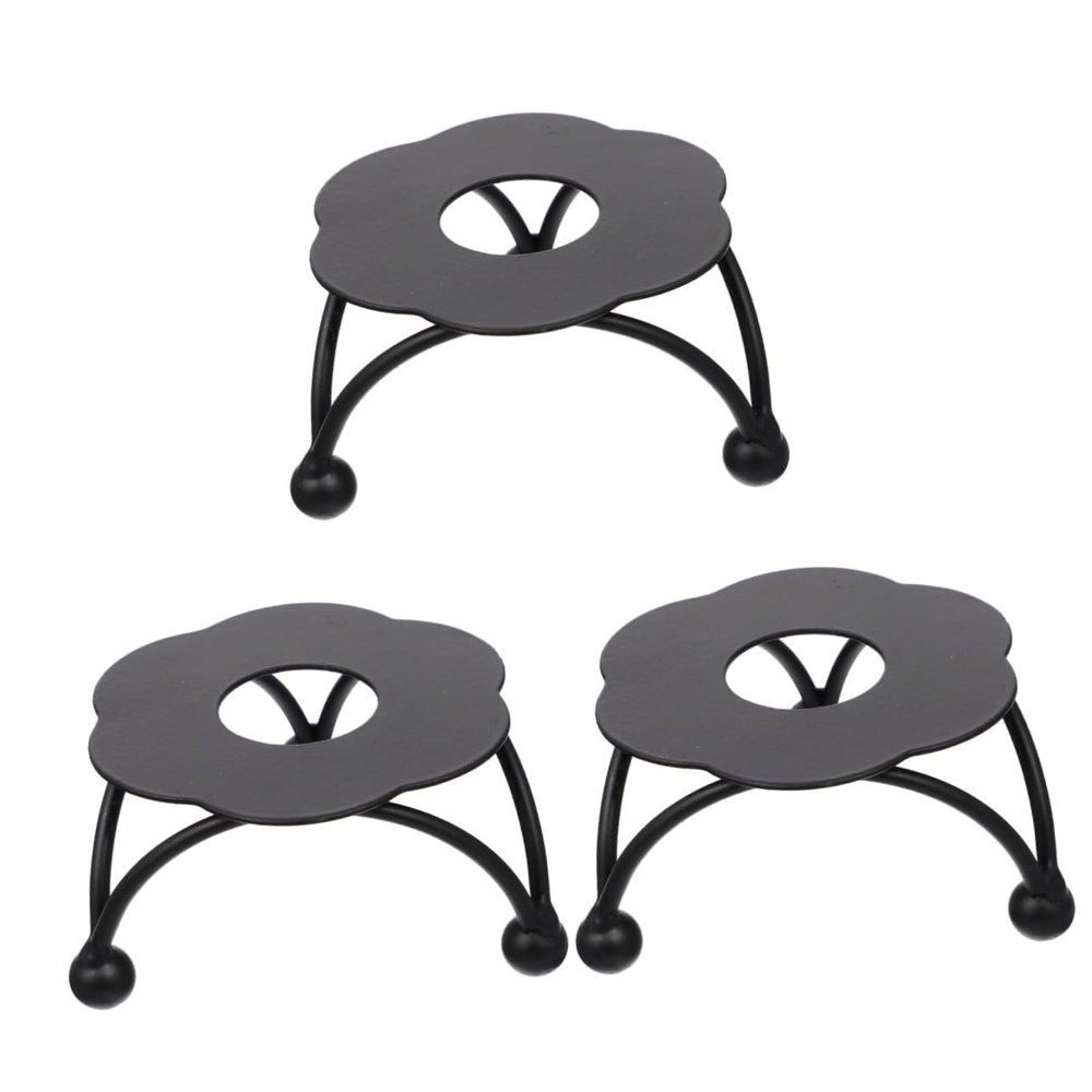 HOMSFOU 3pcs Retro Wax Seal Melting Stove Wax Warmer Candle Holder Lightweight Tool for Sealing Projects Accessory for Invitations