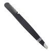 Sonew Eyebrow with Comb, Multi Purpose Eyebrow Tweezers, Professional Stainless Steel Slant Tip Tweezer for Eyebrows or Hair (Black) view 1