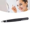 Sonew Eyebrow with Comb, Multi Purpose Eyebrow Tweezers, Professional Stainless Steel Slant Tip Tweezer for Eyebrows or Hair (Black) view 3