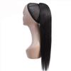 100% Human Hair Ponytail Extensions Straight Drawstring Ponytails Natural Human Hair Piece Clip in Ponytail Hairpieces for Women, Darkest Brown (Straight Hair, 24 inch) view 3