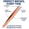 Beauty Power Slant Tip Precision Tweezers - Stainless Steel Eyebrow Tweezers for Women & Men - Precision Tweezers for Facial Hair, Ingrown Hair & Brow Shaping - Professional Beauty Tool (Rose Gold) view 2