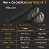 BEAUTICONE Straight Razors for Men  Professional Barber Straight Edge Razor Kit with Replaceable Single Edge Blades - Navajas Para Barbero - Pouch Gift Box 1.2 mm Exposed for Close Shave Ultra Light view 2