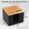 ZMZKKLL Disposable Face Towel Holder Box - Wood Facial Container Compatible with Clean XL - Towel Storage Makeup Organizer for Vanity, Bathroom Organization (Excluding Facial Towels) view 2