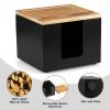 ZMZKKLL Disposable Face Towel Holder Box - Wood Facial Container Compatible with Clean XL - Towel Storage Makeup Organizer for Vanity, Bathroom Organization (Excluding Facial Towels) view 4