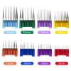 5-in-1 Colorful Guide Combs Clippers for Detachable Style, Red/Dark Purple/Dark Blue/Peach/Yellow/Light Purple/Green/Light Blue Combs view 3