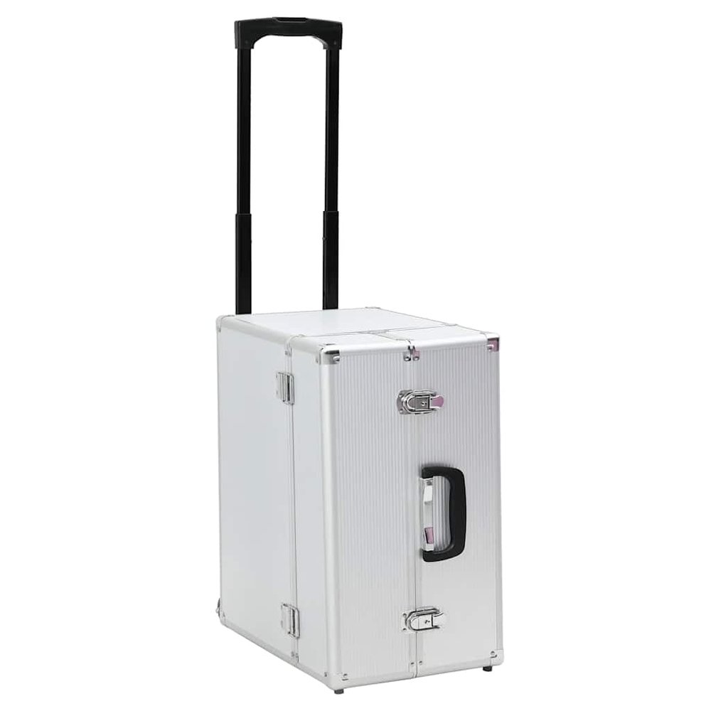 CHARMMA Pilot Trolley 18.5"x15.4"x10.6" Silver Aluminum,Cosmetic & Toiletry Bags-91844