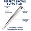 Beauty Power Slant Tip Precision Tweezers - Stainless Steel Eyebrow Tweezers for Women & Men - Precision Tweezers for Facial Hair, Ingrown Hair & Brow Shaping - Professional Beauty Tool (White) view 2