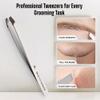 Beauty Power Slant Tip Precision Tweezers - Stainless Steel Eyebrow Tweezers for Women & Men - Precision Tweezers for Facial Hair, Ingrown Hair & Brow Shaping - Professional Beauty Tool (White) view 3
