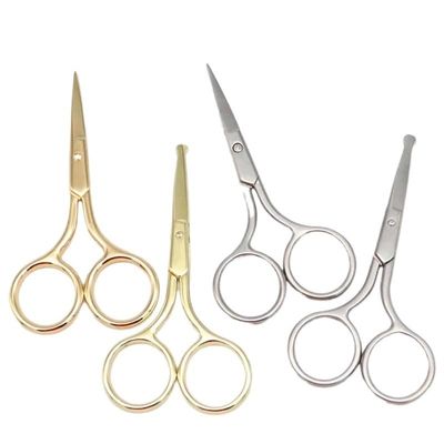 1pc Makeup Scissors 9CM Compact Stainless Steel Small Professional Eyebrow Nose Hair Cut Manicure Nail Tools(Silver Crane Scissor)