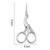 1pc Makeup Scissors 9CM Compact Stainless Steel Small Professional Eyebrow Nose Hair Cut Manicure Nail Tools(Silver Crane Scissor) view 2