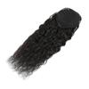 100% Human Hair Drawstring Ponytail Extension,Long Curly Wavy ponytail extension for black women 18 Inch black clip in ponytail hair extensions (Curly Hair, 18 inch) view 4