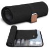 NAUZAA Travel Toiletry Organizer Roll Bag,Compact Portable Design with Multiple Compartments (black) view 1