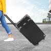 Yellulu Rolling Makeup Train Case | Portable Rolling Manicure Table with Wheel | Foldable Nail Desk Cosmetology Case | 2 Foldable Tabletops | 4 Drawer | with Brush Pouch (Black) view 3