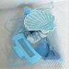 24 Pcs Last Toast on the Coast Bridesmaid Proposal Gifts Bachelorette Hair Claw Clip Heart Sunglasses Scrunchies Accessories Set for Wedding Bachelorette Bridal Party Favors - White & Dusty Blue view 2