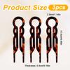 3pcs French Hair Pin for Woman & Girl, Acetate U Shaped Twist Sticks Hairpin Fork Thick Styling Accessories for Various Hair Styles (Red Leopard) view 2