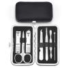 DFWZMQTG Leather Case Nail Clippers Multi-Function Tool Nail Set Manicure Set(Black) view 1