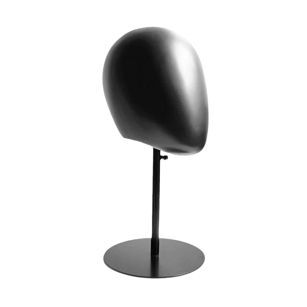 NinthAvenue Basics Mannequin Head Model, Styling Display Display Wig Hair Accessories Glasses with Base Hat Holder Display for Headphones, black