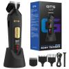 GTS PRO Electric Body Hair Trimmer for Men - Multi-Angle Ceramic Blade with LED Screen & 7000RPM Adjustable Speed, IPX6 Waterproof Pubic/Ball/Groin Shaver Kit, USB/Dock Charging, 90min Runtime, Box view 1
