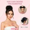 SEGOHAIR Hair Bun 100% Human Hair Natural Stright Messy Bun Hair Piece with Elastic Scrunchie for Women & Girls- 2 PCS Natural black view 4