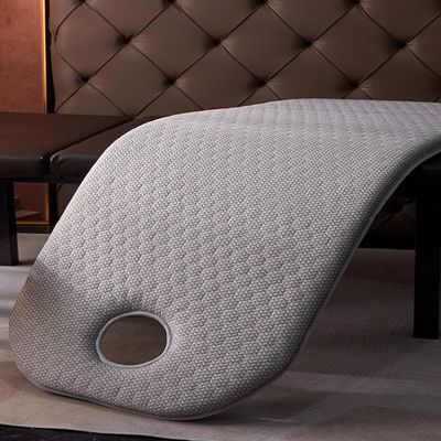 Grey r,60 * 180 * 3cm, SPA Massage Table Pads & Face Cradle Set Emulsion Soft and Comfortable Thick Facial Bed and Toilecrest 3cm Thickened Mattress with Holes