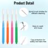 50pcs Shower Head Cleaning Brush, Denser Spiral Bristles Shower Head Cleaner Picks, Tiny Crevice Cleaning Brush for Small Holes, Nozzle Unclogger Pipe Cleaners Household Clean Tools Anti-Clogging view 3
