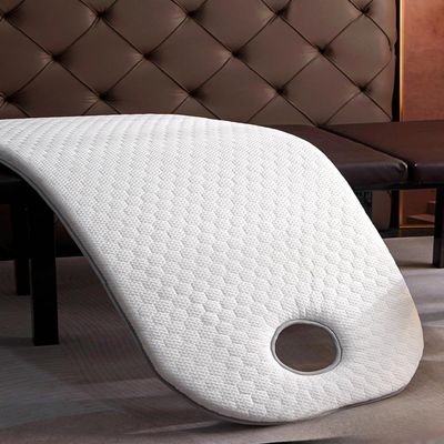 White r,70 * 185 * 3cm, SPA Massage Table Pads & Face Cradle Set Emulsion Soft and Comfortable Thick Facial Bed and Toilecrest 3cm Thickened Mattress with Holes
