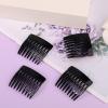 4pcs French Side Comb, Black Small French Slide Hair Comb Decorative Bun Hold Clips Strong Hair Styling Accessories for Girls & Women view 4
