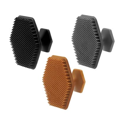 3 Pack Silicone Face Scrubber for Men, Emptycolor Beard Scrubber for Men, Exfoliating Brush Face Wash Tools, Facial Silicone Scrubber for Mens Skincare & Beard Care